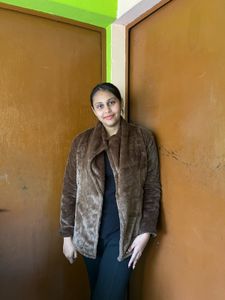 Fuzzy Brown Cardigan