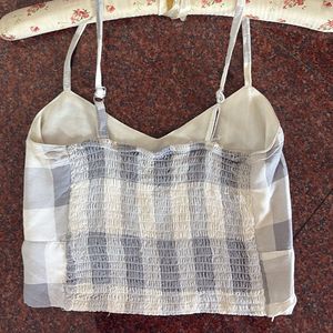 Checked Crop Top