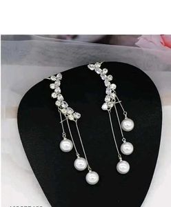 Pearl and Rhinestone Ear Cuff Set