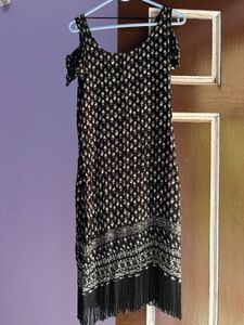 Boho Fringe Cold Shoulder Kurta