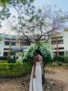 Cream Halter Maxi Dress