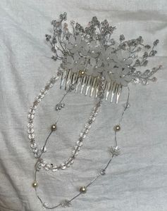 Princes Feel White Pearl Beads Hair Clip
