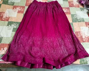 Magenta Embellished Lehenga Set