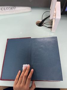 red hardcover unruled/plain diary