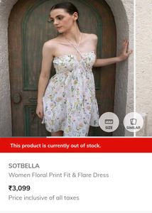 sotbella floral halter sundress m size