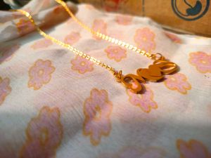 Golden plated anti tarnish Ms Initial Necklace