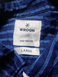 WROGN Striped Blue Shirt