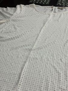 White Eyelet Tank