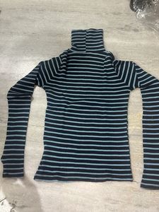 Striped Turtleneck Top