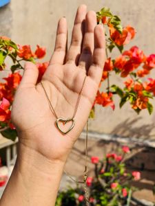 Anti Tarnish Heart Pendant Necklace