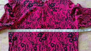 Pink &amp; Black Print Blouse