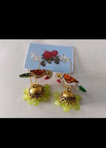Beautiful Parrot Green Earring 🥳🎊✨