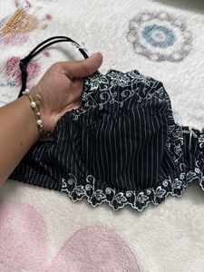Black Embroidery Bra, Not Padded. Wired.