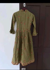 Green Anarkali Kurti For Women