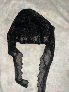 Black Lace Hijab.