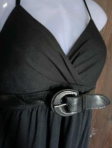 Black Belted Maxi Dress