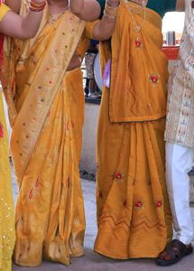 Heavy Mustard Saree 🦋