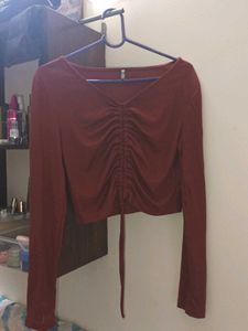 Rust-colored Crop Top