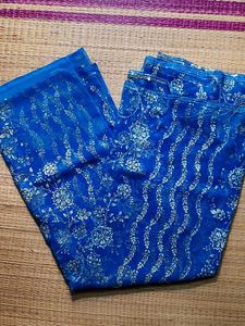 Blue Floral Saree