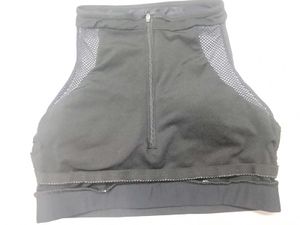 Black Sports Bra Front Zip