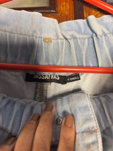 Stylish Light Blue Jeans Paperbag