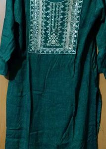 Green Kurta - Sequins Work