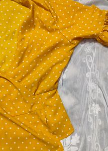 Polka Dot Harpa Wrap Top