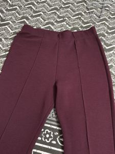 Burgundy Flared Leg Pants