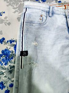 Distressed Light Wash Jeans