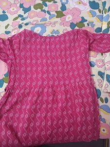 Pink Printed Fit &amp; Flare Dress