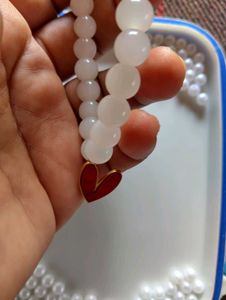 Beaded  Bracelets Combo With Heart Charms