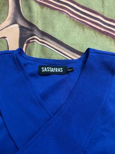 Blue crop top