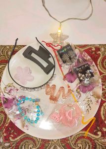 Hair Accessorie And Earrings, Bracelet Combo Rakhi