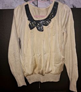 Combo Brown&amp;white Stripped Hoodie With Lemon Top