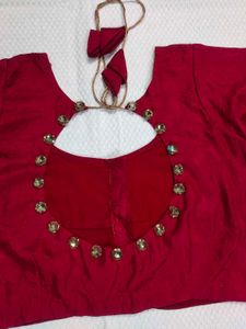 Price Drop Red Silk Saree With Blouse