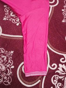 Pink Embroidered warm Kurta Set