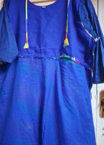 4xl Size Used Anarkali Silk  Kurti