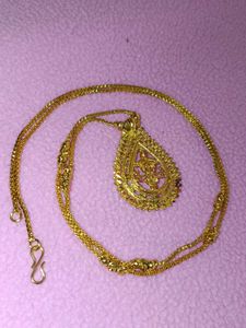 Golden Long Chain Pendant