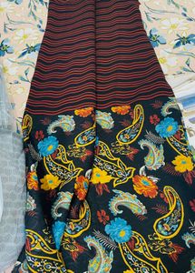 Elegant Floral Print Saree