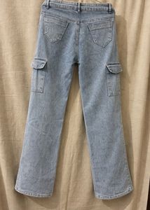 Light Wash Cargo Jeans