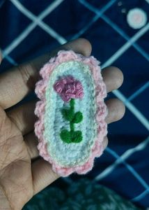 crochet flower hairclip🌸🌱