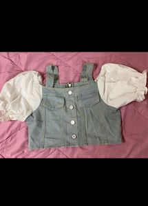 White Denim Top