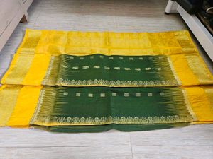 Yellow Banarasi Silk Saree