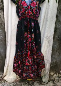 I. Floral Print Maxi Dress