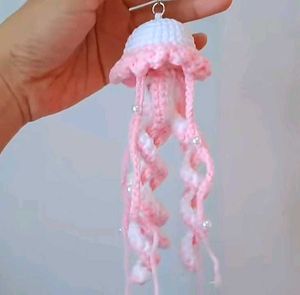 Crochet Jellyfish Keychain