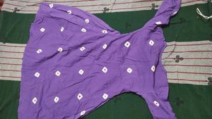 Purple Elephant Print Kurta