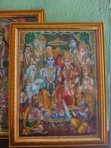 Ram Darbar Lakshmi Poojan Photo Frame With Alanki