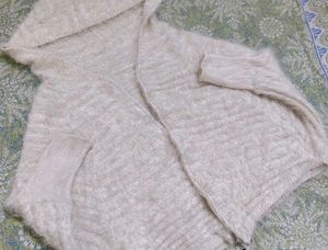 Beige Cozy Hooded Cardigan