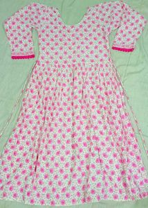 Floral Print Frock Pant Set