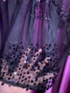 Black Net Sequins Top